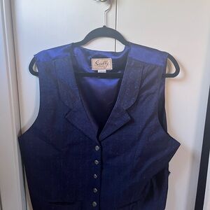 Scully Blue Button-Up Vest